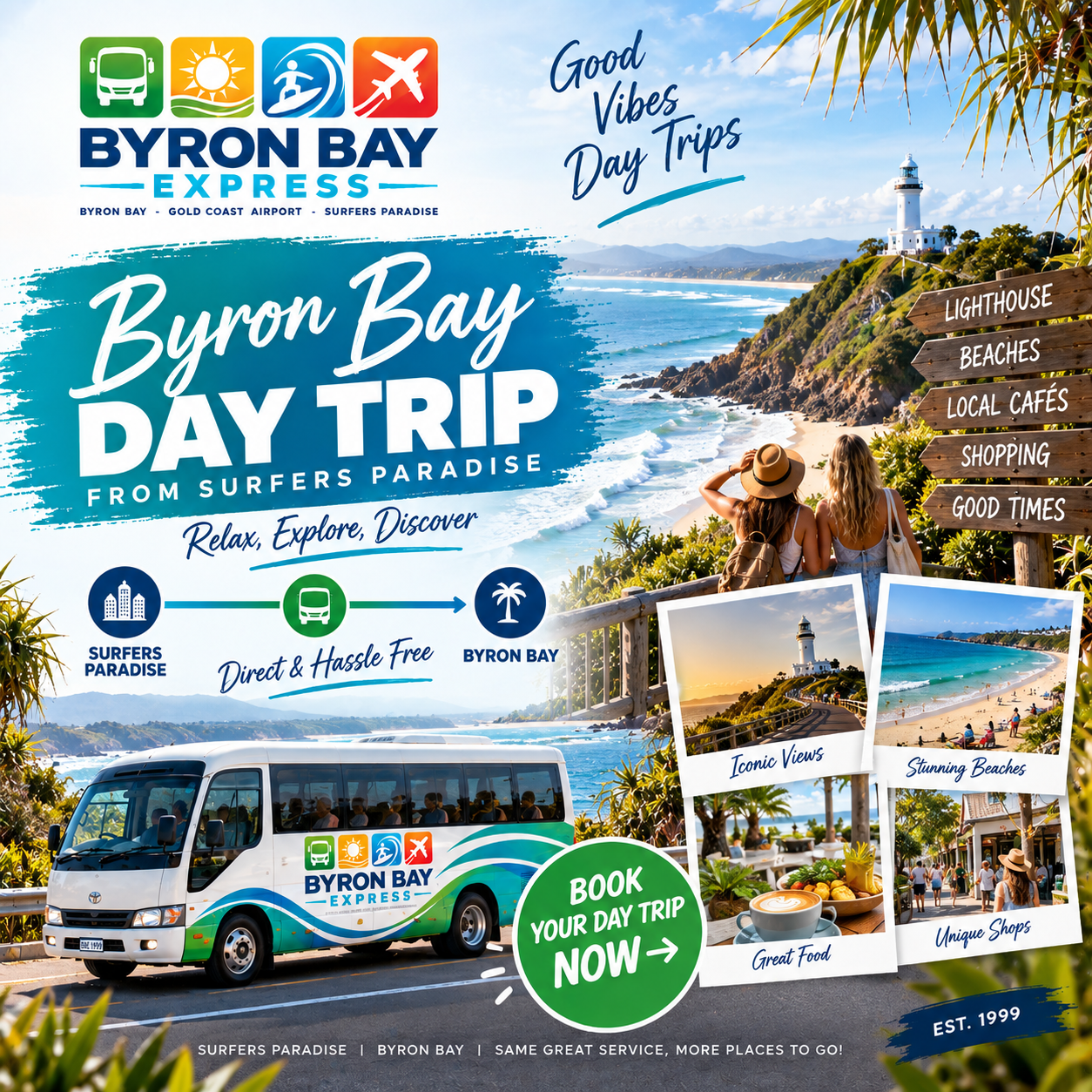 Byron Bay Day Trip from Surfers Paradise with Byron Bay Express